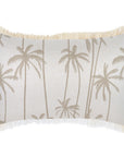 Cushion Cover-Coastal Fringe-Tall Palms Beige-35cm x 50cm