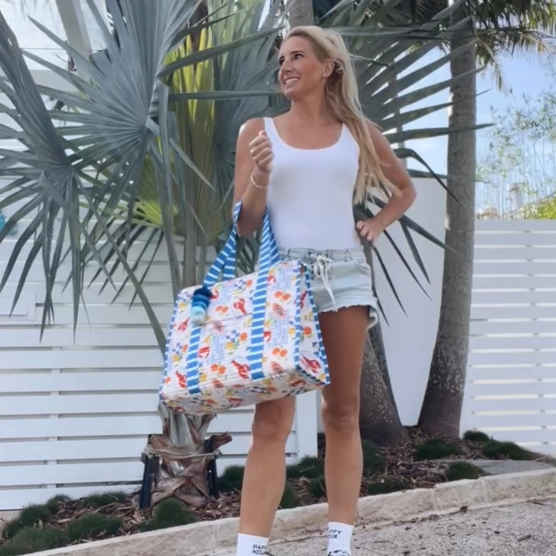 Striped Beach Bag-La Mer