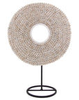 Tribal Shell Decor Stand-Beige Cowrie Shells-Medium