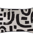 Cushion Cover-With Black Piping-Abstract Black-35cm x 50cm