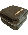 Small Velvet Jewellery Box-Green