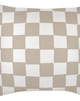 Cushion Cover-With Piping-Check Beige-60cm x 60cm