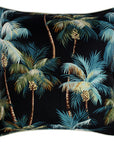 Cushion Cover-With Piping-Palm Trees Black-60cm x 60cm