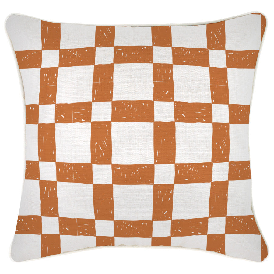 Cushion Cover-With Piping-Patio Orange-45cm x 45cm
