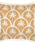 Cushion Cover-Coastal Fringe-Corfu Mustard-45cm x 45cm