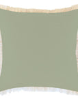 Cushion Cover-Coastal Fringe-Solid Sage-60cm x 60cm