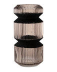 Ribbed Designer Vase-Large-Champagne