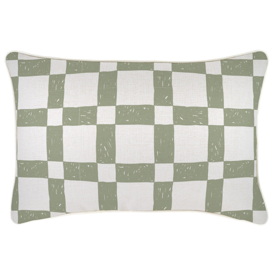 Cushion Cover-With Piping-Patio Sage-35cm x 50cm
