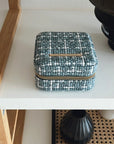 Small Tweed Jewellery Box-Light Blue