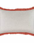 Cushion Cover-Coastal Fringe Coral-Solid Natural-60cm x 60cm