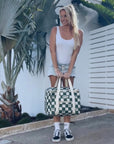 Cooler Bag-Large-Check Palm Kale