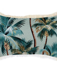 Cushion Cover-Coastal Fringe-Palm Trees Seafoam-35cm x 50cm