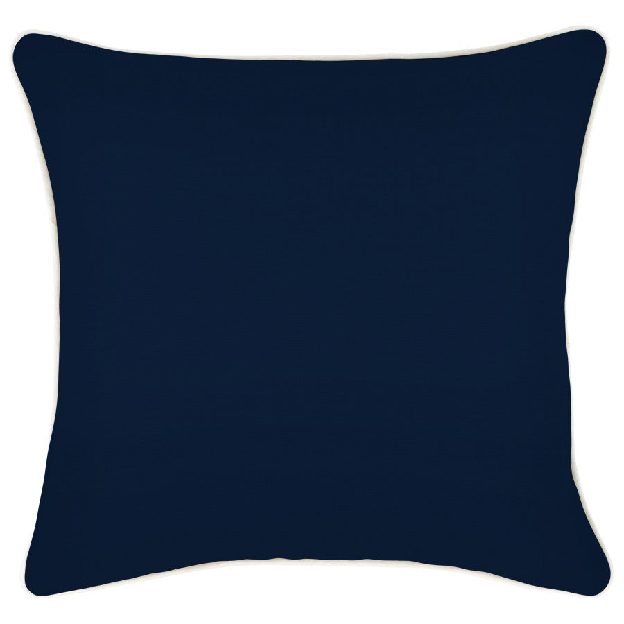 Cushion Cover-With-Piping-Solid-Dark-Navy-45cm x 45cm