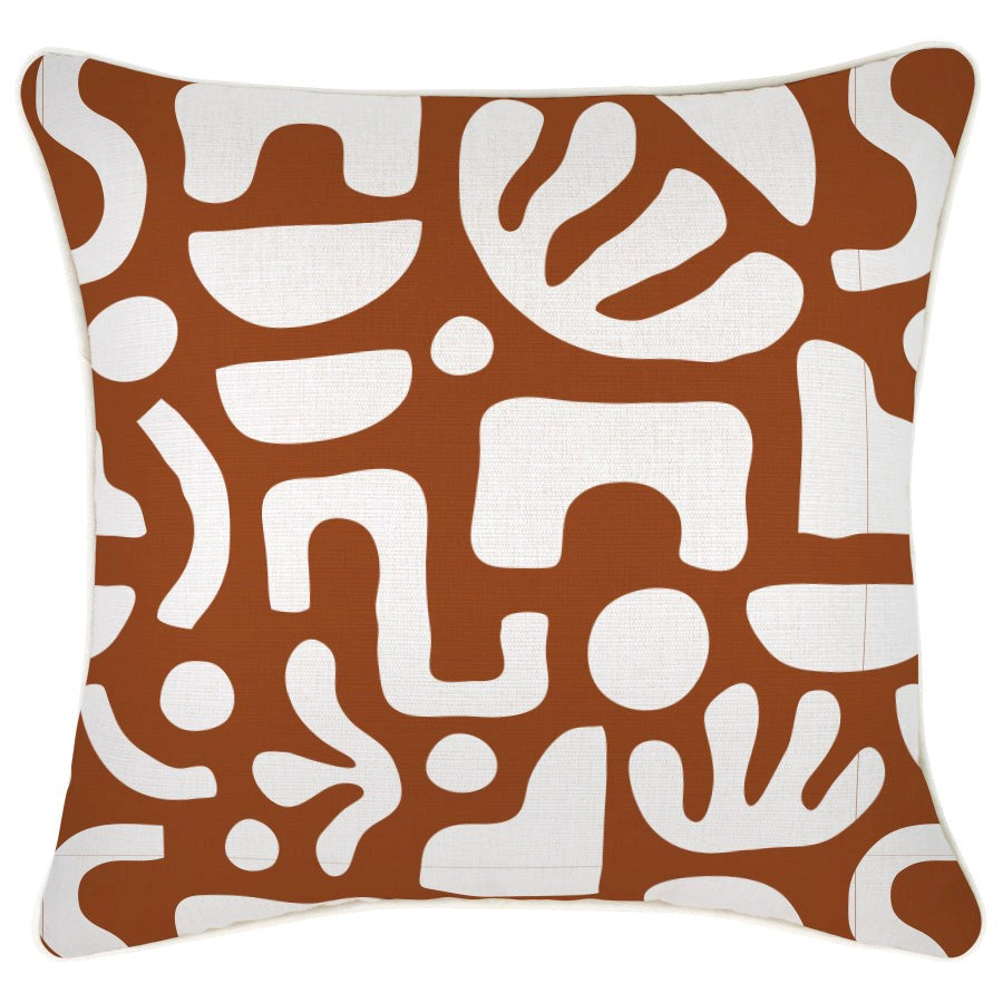 Cushion Cover-With Piping-Sand Terracotta-45cm x 45cm