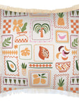 Cushion Cover-Coastal Fringe-Fruit Salad White-60cm x 60cm