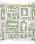 Cushion Cover-Coastal Fringe-Naxos Sage-60cm x 60cm