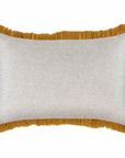 Cushion Cover-Coastal Fringe Mustard-Solid Natural-60cm x 60cm
