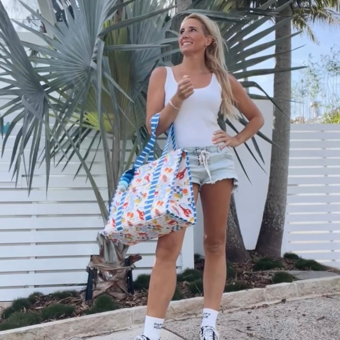 Striped Beach Bag-La Mer