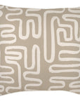 Cushion Cover-With Piping-Maze Taupe-60cm x 60cm
