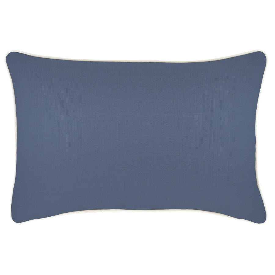 Cushion Cover-With Piping-Solid Denim-35cm x 50cm