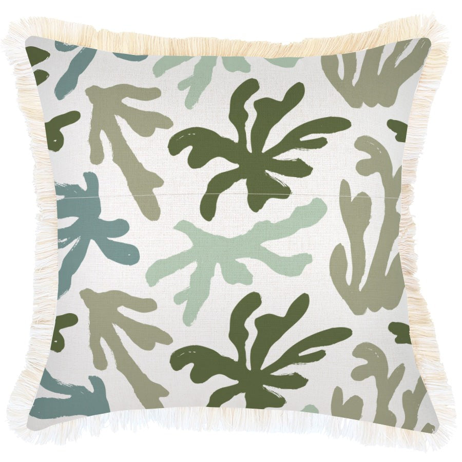 Cushion Cover-Coastal Fringe-Seaweed-45cm x 45cm