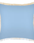 Cushion Cover-Coastal Fringe-Solid Pale Blue-60cm x 60cm