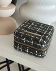 Small Tweed Jewellery Box-Khaki