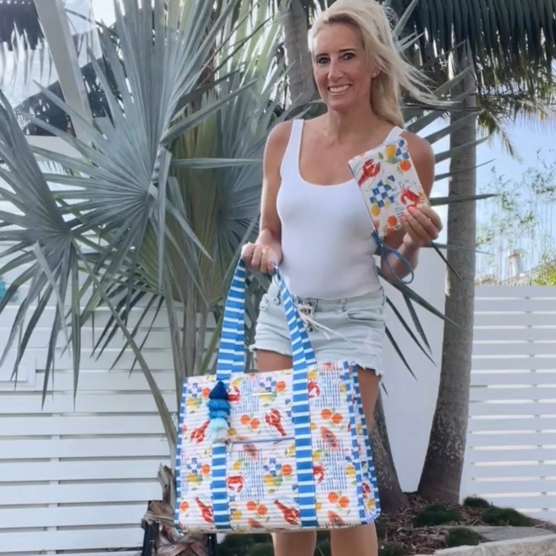 Striped Beach Bag-La Mer