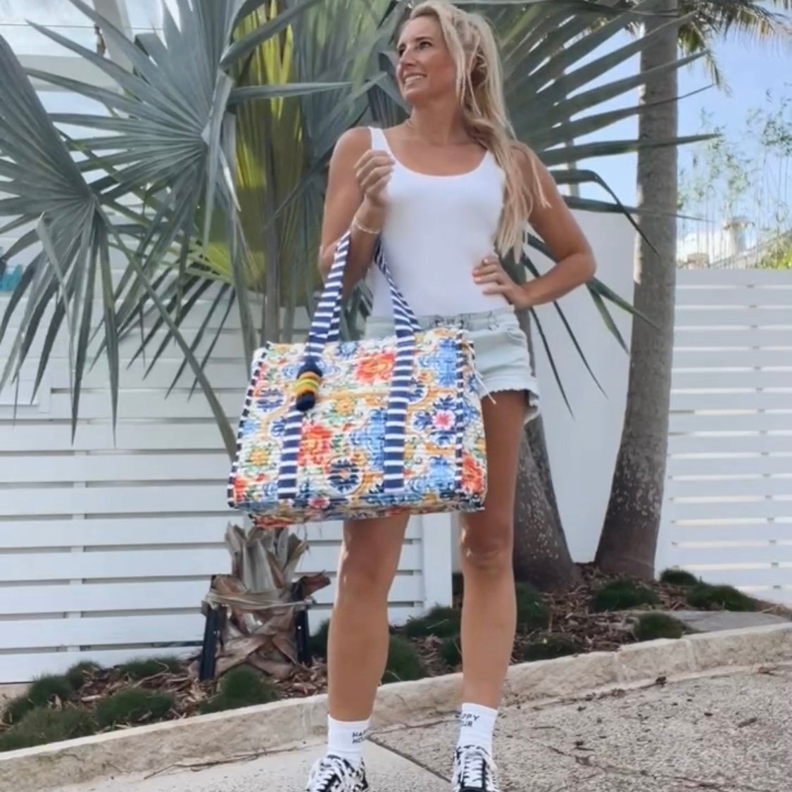 Striped Beach Bag-La Dolce Vita