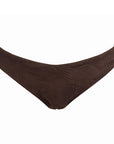 Bandeau Bikini Bottom-Embossed Chocolate Shells
