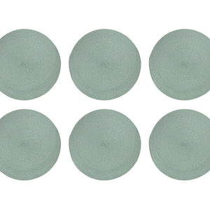 Round Placemat Set of 6-Aqua-38cm
