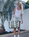 Cooler Bag-Large-Check Palm Kale