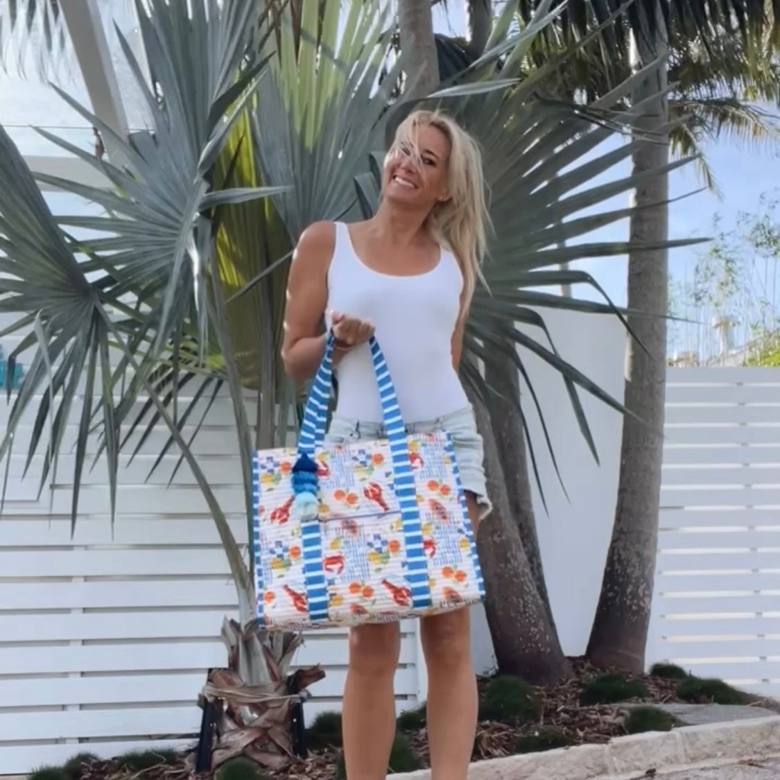 Striped Beach Bag-La Mer