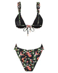 Ruched Bikini Set-Tropical Bliss