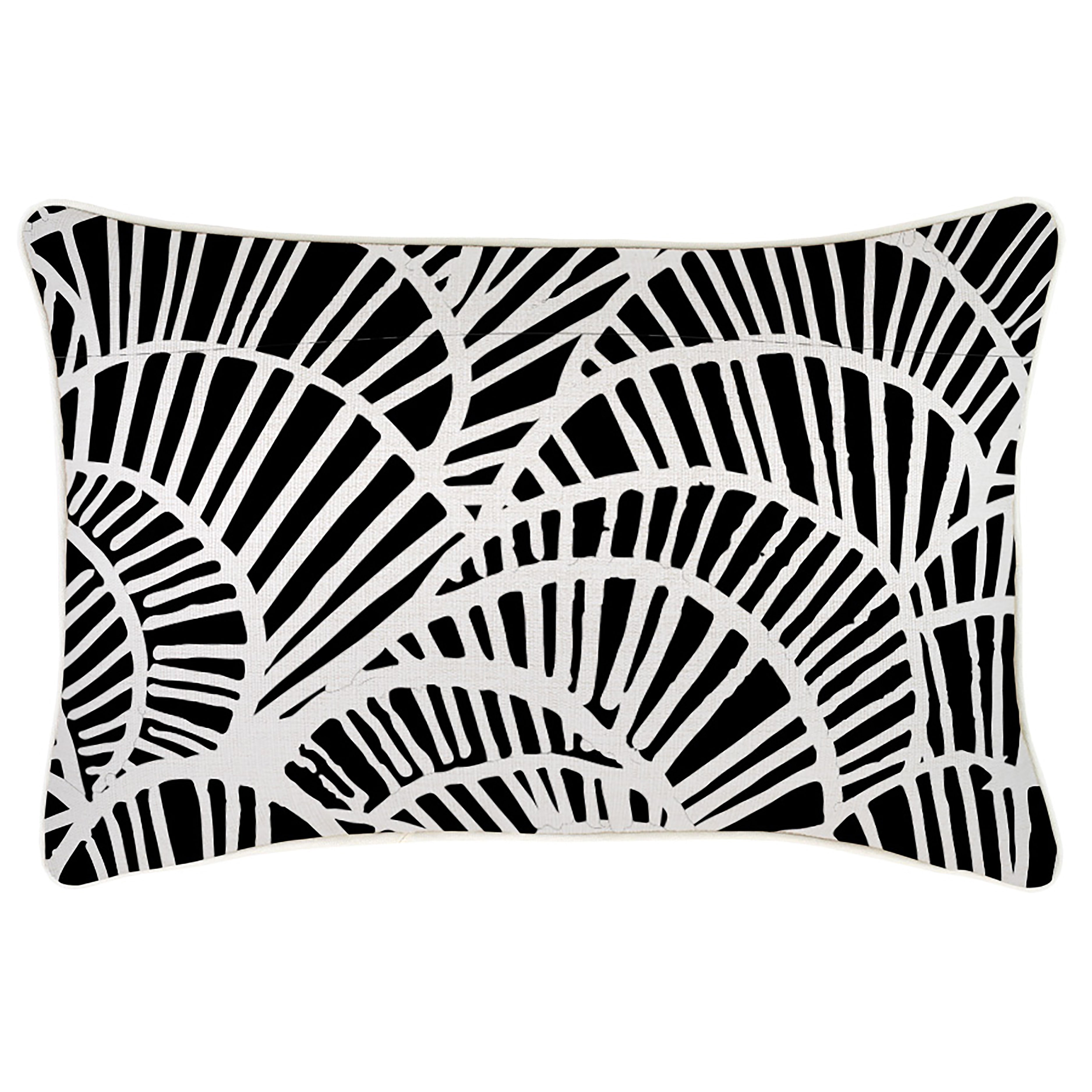 Cushion Cover-With Black Piping-Positano-35cm x 50cm