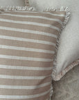 Cushion Cover-Coastal Fringe-Solid Natural-60cm x 60cm