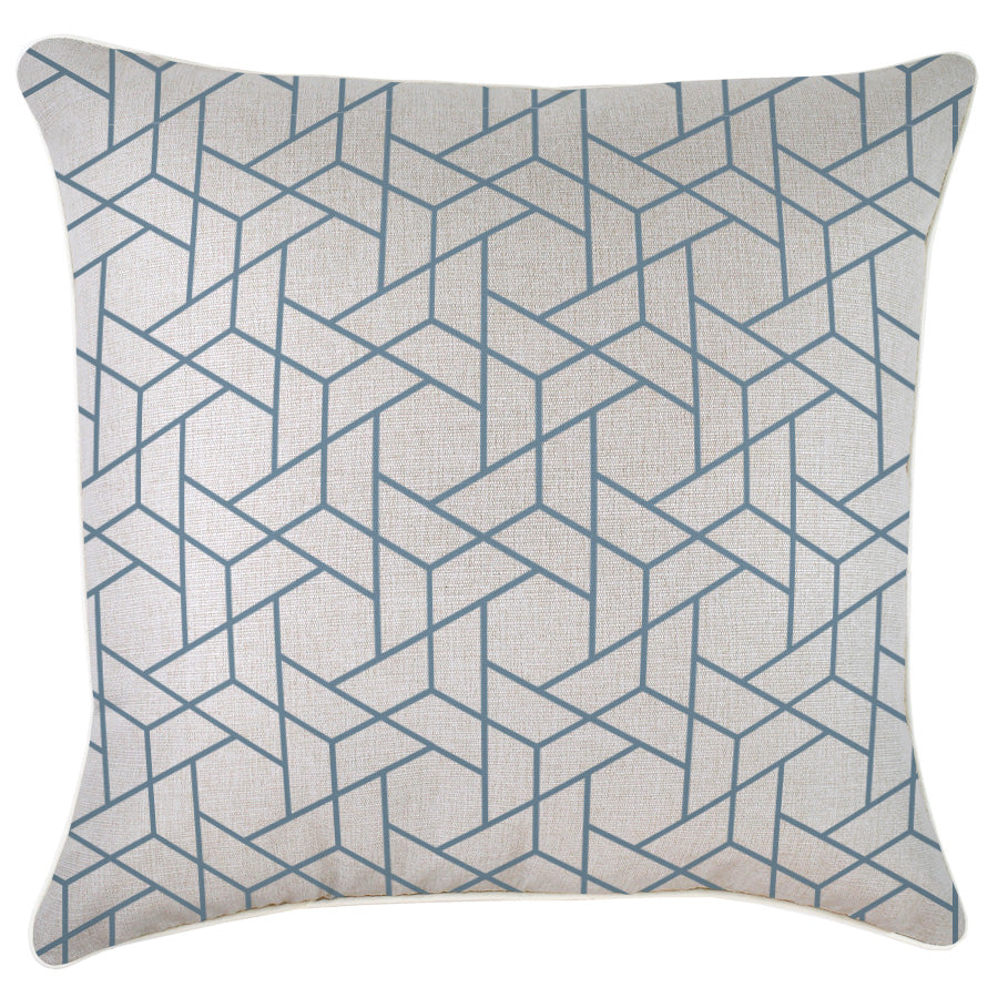 Cushion Cover-With Piping-Milan Blue-60cm x 60cm