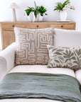 Cushion Cover-With Piping-Tahiti Sage-35cm x 50cm