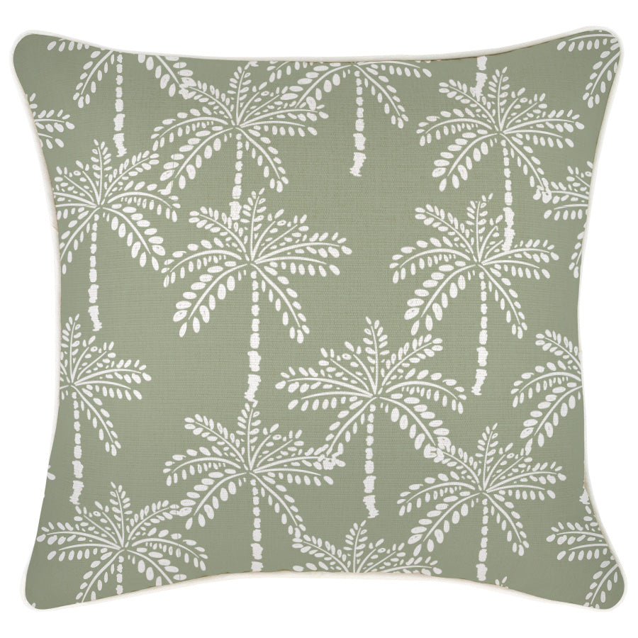 Cushion Cover-With Piping-Cabana Palms Sage-45cm x 45cm