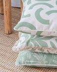 Cushion Cover-With Piping-Cabana Palms Sage-35cm x 50cm