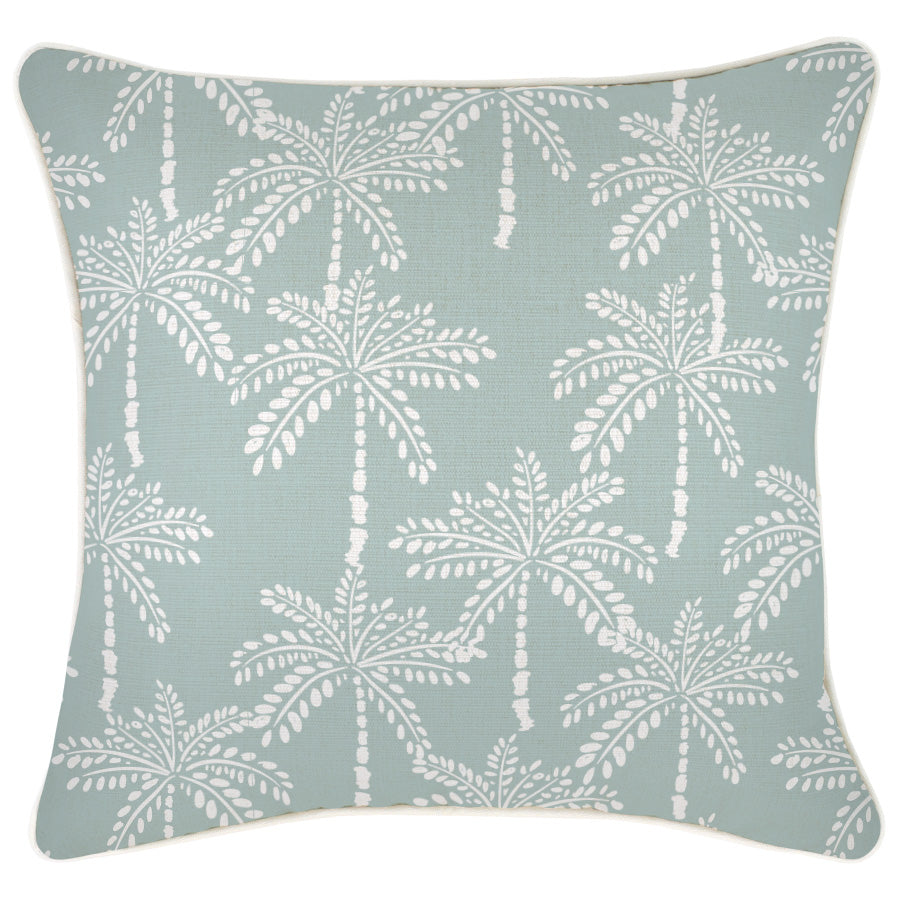 Cushion Cover-With Piping-Cabana Palms Seafoam-45cm x 45cm