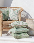 Cushion Cover-With Piping-Cabana Palms Seafoam-35cm x 50cm