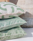 Cushion Cover-With Piping-Cabana Palms Seafoam-35cm x 50cm
