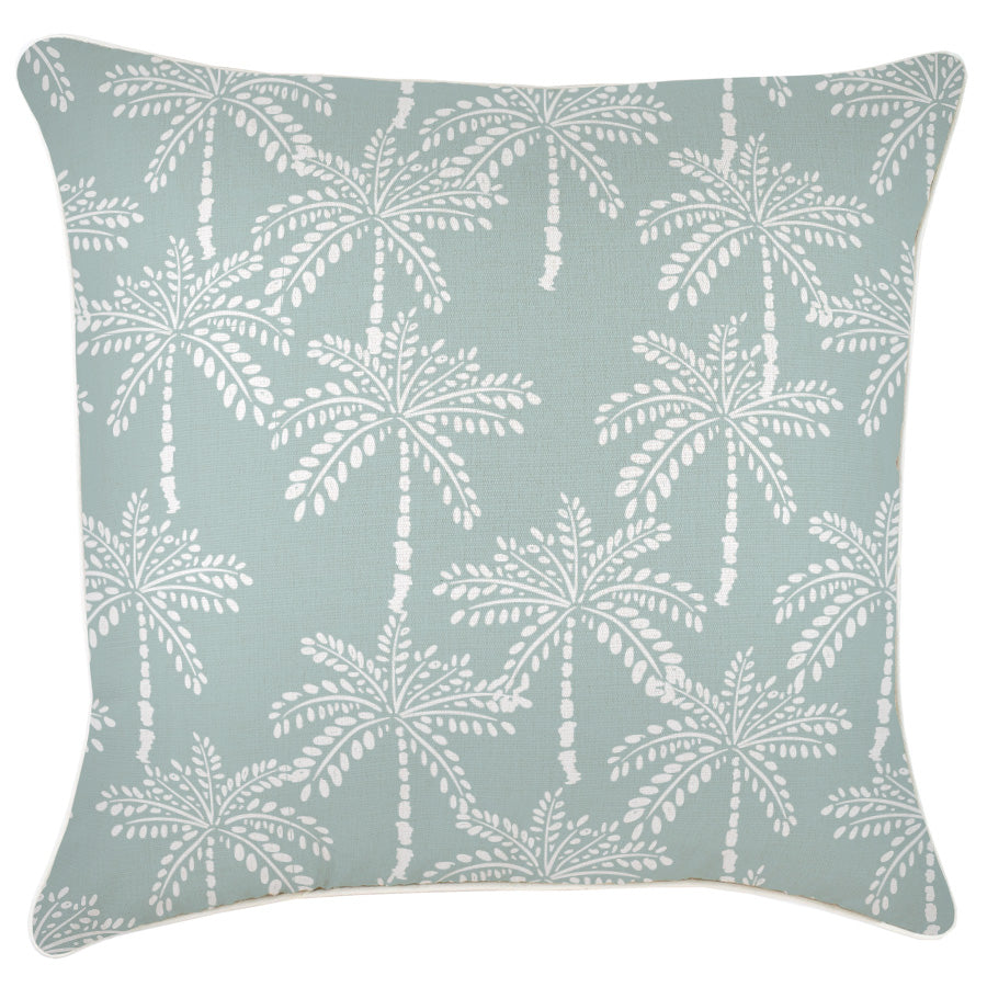 Cushion Cover-With Piping-Cabana Palms Seafoam-60cm x 60cm