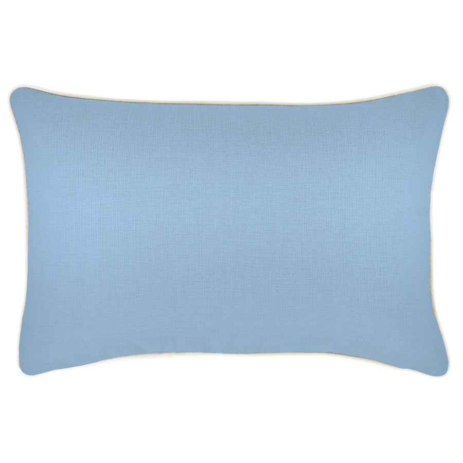 Cushion Cover-With Piping-Solid Pale Blue-35cm x 50cm
