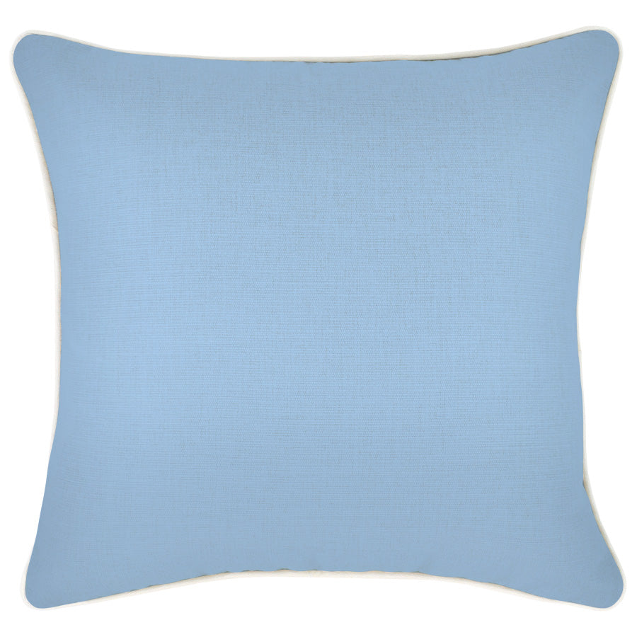Cushion Cover-With Piping-Solid Pale Blue-45cm x 45cm