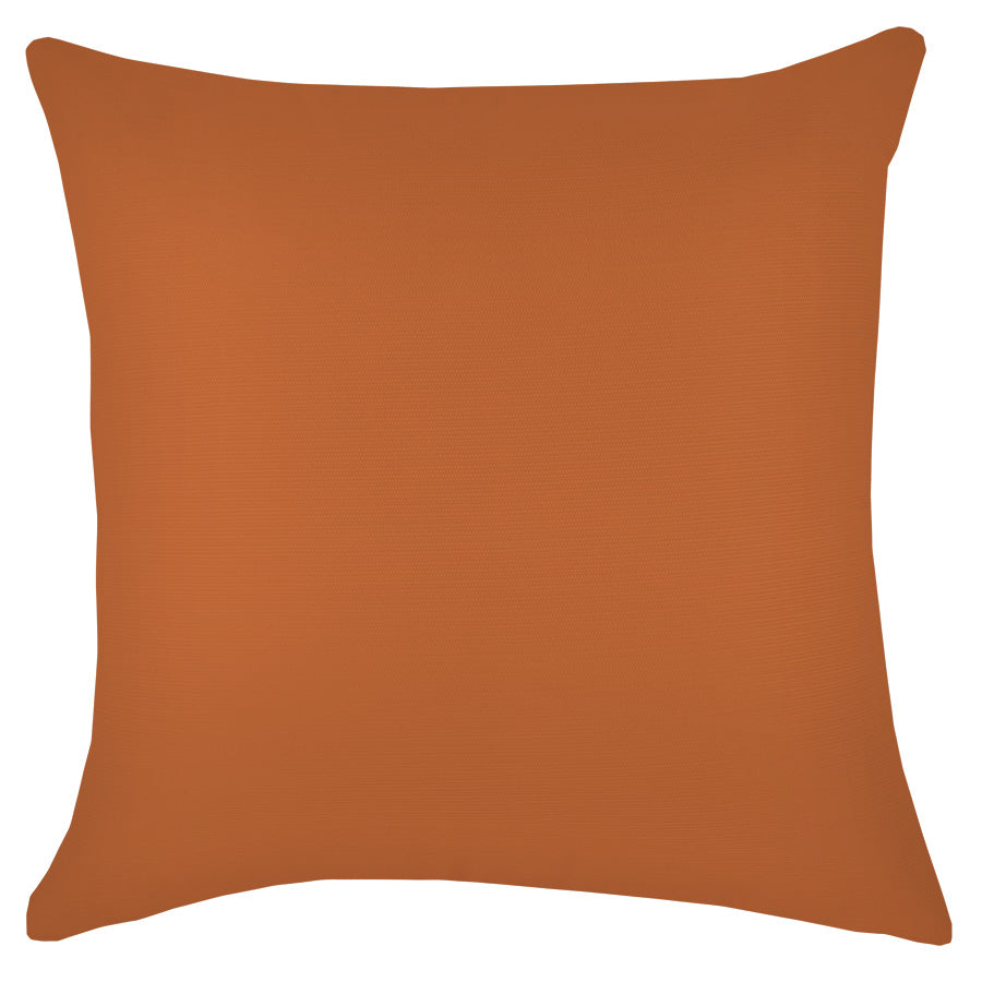 Cushion Cover-Boucle-No Piping-Solid Burnt Orange-45cm x 45cm