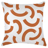 Cushion Cover-Boucle-No Piping-Hampton Stripe Burnt Orange-45cm x 45cm