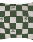 Cushion Cover-With Piping-Check Palm Kale-45cm x 45cm