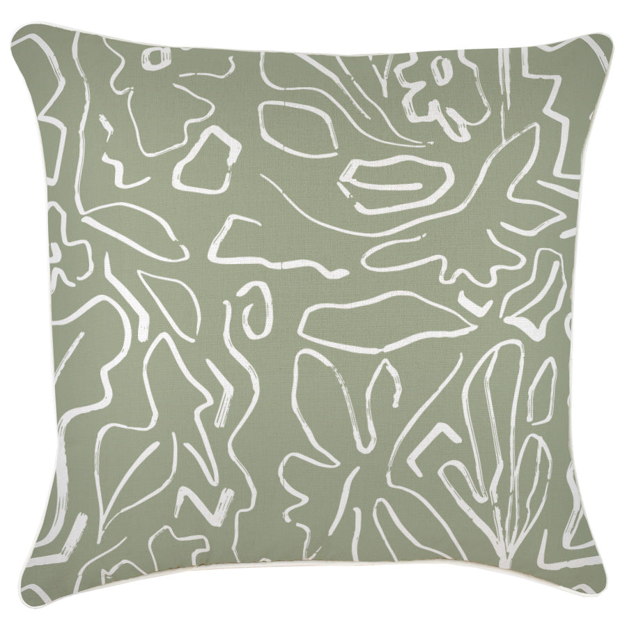 Cushion Cover-With Piping-Playa Sage-60cm x 60cm